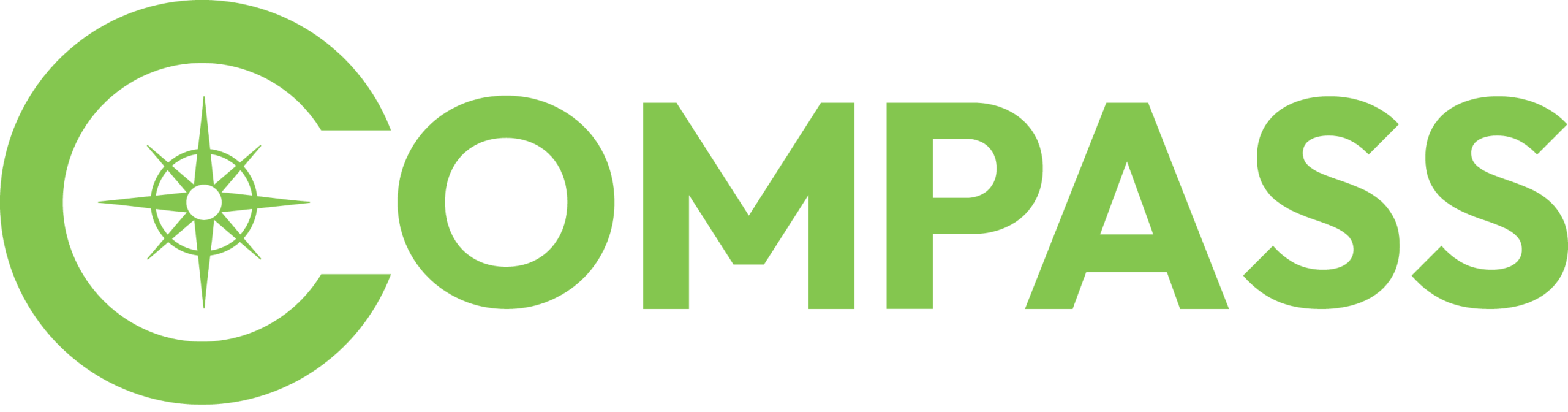 Compass Plumbing, Heating & Cooling primary logo, light green version